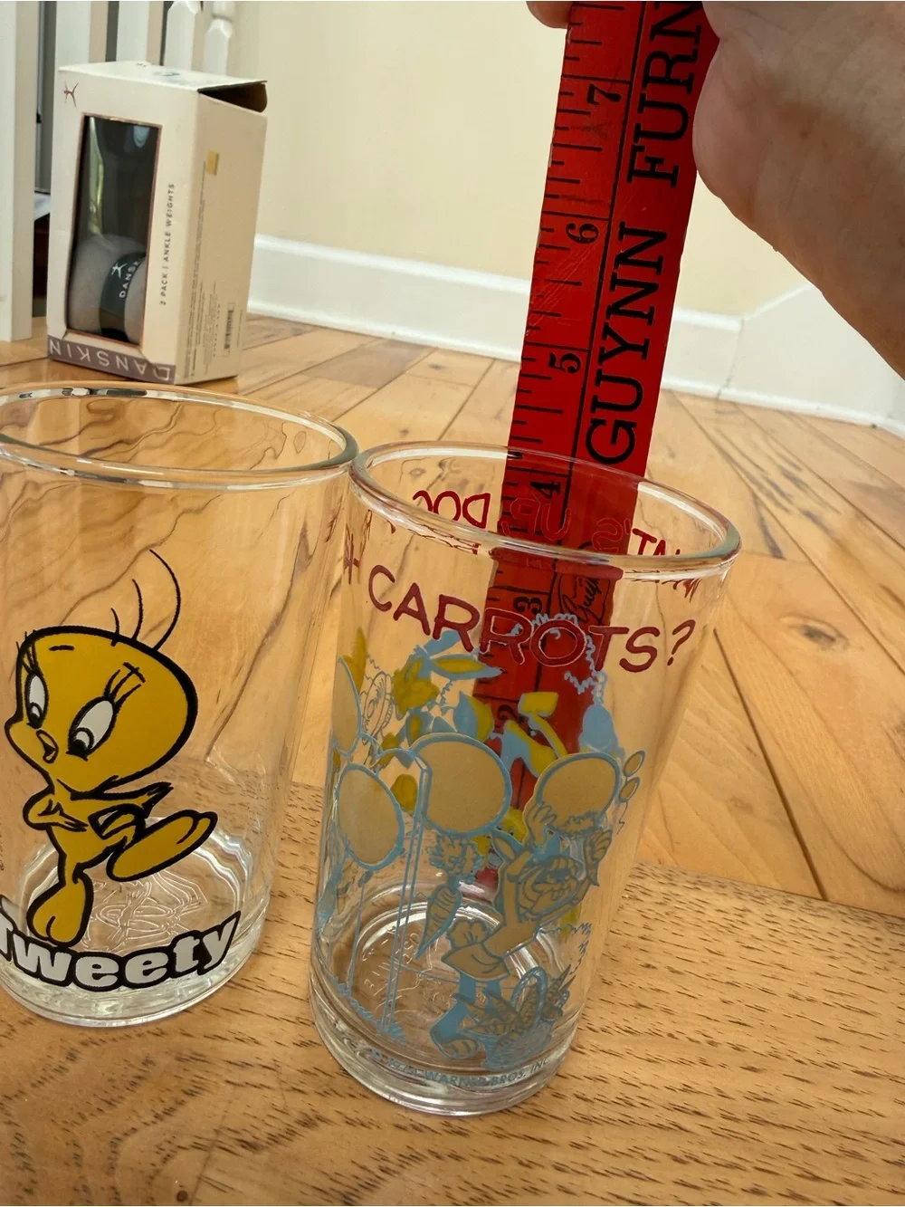 Warner Bros. Tweety Yellow Printed Glass Tumbler
